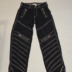 BDG Urban Outfitters Black Zippered Moto Jeans Size 24